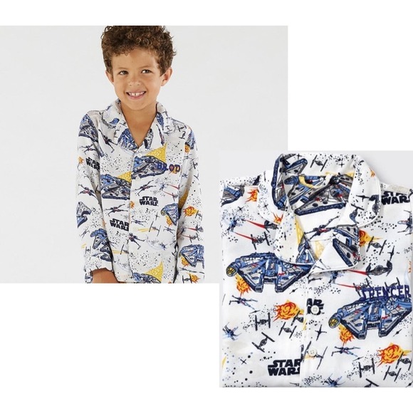 Pottery Barn Kids Other - NEW PB Kids STAR WARS Boys 3T PAJAMAS Millennium Falcom Flannel PJS